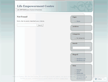 Tablet Screenshot of lifeempowermentcentre.wordpress.com