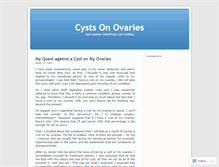 Tablet Screenshot of cystsonovaries.wordpress.com