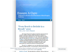 Tablet Screenshot of ensurecure.wordpress.com