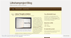 Desktop Screenshot of lifeshareproject.wordpress.com
