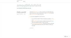 Desktop Screenshot of amouthfulofshit.wordpress.com
