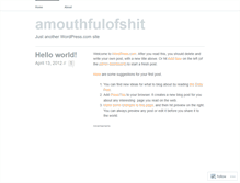 Tablet Screenshot of amouthfulofshit.wordpress.com