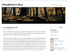 Tablet Screenshot of hidingmyheart.wordpress.com