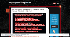 Desktop Screenshot of mysologuitarcompetition.wordpress.com