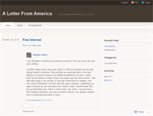 Tablet Screenshot of aletterfromamerica.wordpress.com