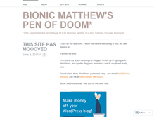 Tablet Screenshot of bionicmatthew.wordpress.com