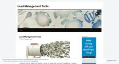 Desktop Screenshot of leadmanagementtools.wordpress.com