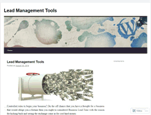 Tablet Screenshot of leadmanagementtools.wordpress.com