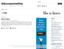 Tablet Screenshot of didyousaysomething.wordpress.com