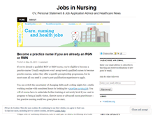 Tablet Screenshot of nursesjobs.wordpress.com