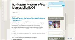 Desktop Screenshot of burlingamepezmuseum.wordpress.com