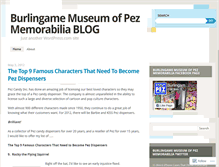 Tablet Screenshot of burlingamepezmuseum.wordpress.com