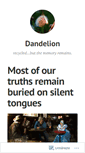 Mobile Screenshot of dandelionlover.wordpress.com