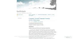 Desktop Screenshot of karirichards.wordpress.com