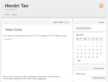 Tablet Screenshot of hendritan.wordpress.com