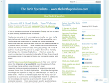 Tablet Screenshot of birthspecialists.wordpress.com