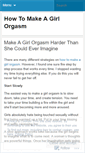 Mobile Screenshot of howtomakeagirlorgasm.wordpress.com