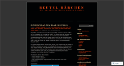 Desktop Screenshot of beutelbaer.wordpress.com