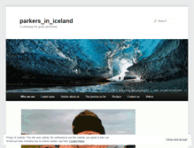 Tablet Screenshot of parkersiniceland.wordpress.com