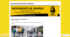 Desktop Screenshot of movimentodeirmaoscocaldosul.wordpress.com