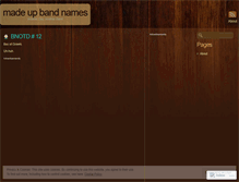 Tablet Screenshot of madeupbandnames.wordpress.com
