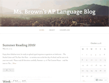 Tablet Screenshot of brownap.wordpress.com