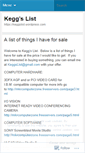 Mobile Screenshot of keggslist.wordpress.com
