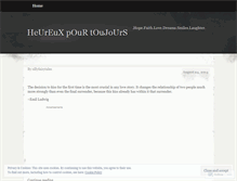 Tablet Screenshot of heureuxpourtoujours.wordpress.com