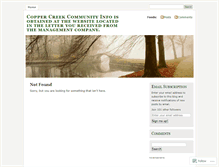 Tablet Screenshot of coppercreekhoa.wordpress.com
