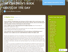 Tablet Screenshot of childrensbookquotes.wordpress.com