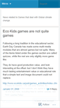 Mobile Screenshot of ecogames.wordpress.com