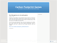 Tablet Screenshot of ecogames.wordpress.com