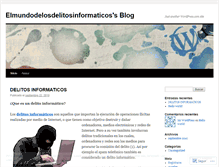Tablet Screenshot of elmundodelosdelitosinformaticos.wordpress.com
