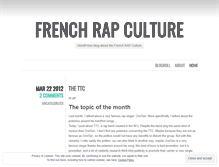 Tablet Screenshot of frenchrapculture.wordpress.com