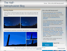 Tablet Screenshot of halfastro.wordpress.com