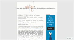 Desktop Screenshot of collegeletterpress.wordpress.com