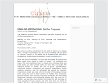 Tablet Screenshot of collegeletterpress.wordpress.com