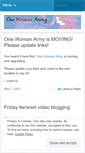 Mobile Screenshot of onewomanarmy.wordpress.com