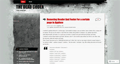 Desktop Screenshot of deadcoder.wordpress.com