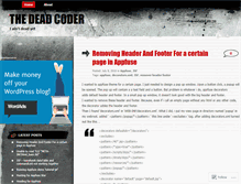 Tablet Screenshot of deadcoder.wordpress.com