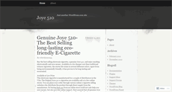 Desktop Screenshot of 510electroniccigarette.wordpress.com