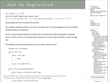 Tablet Screenshot of justanapplication.wordpress.com