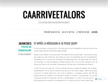 Tablet Screenshot of caarriveetalors.wordpress.com
