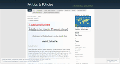 Desktop Screenshot of politicspolicies.wordpress.com