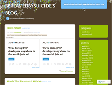 Tablet Screenshot of bereavedbysuicide.wordpress.com