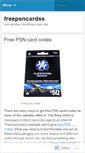 Mobile Screenshot of freepsncardss.wordpress.com