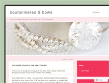 Tablet Screenshot of boutonnieresandbows.wordpress.com