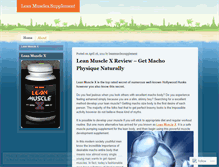 Tablet Screenshot of leanmusclexsupplement.wordpress.com