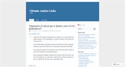 Desktop Screenshot of climatejusticelinks.wordpress.com