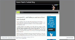Desktop Screenshot of karensfootballblog.wordpress.com